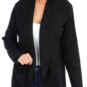 Tint & Shadow Womens Solid Long Sleeve Shrug