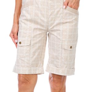 Coral Bay Women's 10 In Rolled Poplin Bermuda Shorts