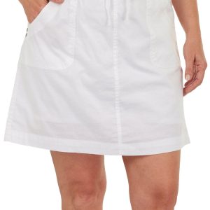 DASH Womens Sharon Solid Pull On Pocket Skort