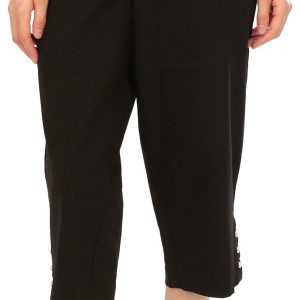 Coral Bay Womens 21 in Pearl Button Capris Pants