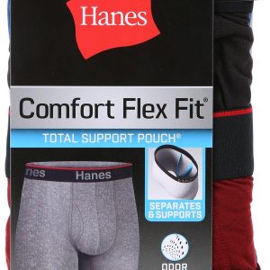 Hanes Mens 3-Pk. Solid Comfort Flex Fit Boxer Briefs