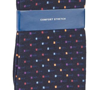 Cole Haan Mens Abstract Color Block Dress Crew Socks