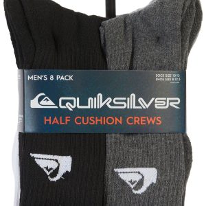 Quicksilver Mens 8 Pair Crew Socks
