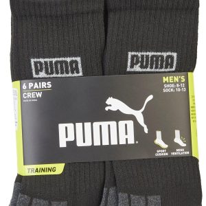 Puma Mens 6-Pr. 1/2 Terry Crew Ultimate Training Socks