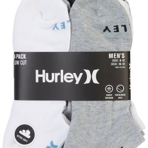 Hurley Mens 6-Pr. Low Cut Socks