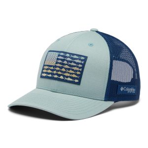 Columbia Mens PFG Mesh Fish Flag Snap Back Hat