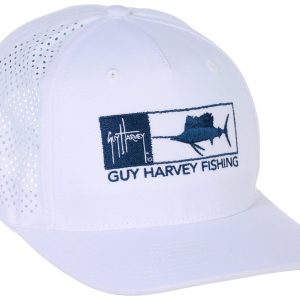 Guy Harvey Mens Sailfish Perforated Adjustable Back Hat