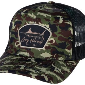 Guy Harvey Men's Adjustable Fishy Camo Mesh Trucker Hat