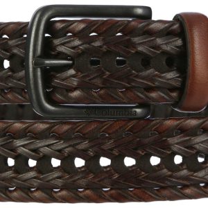 Columbia Mens 35MM Braided Vegan Leather Belt