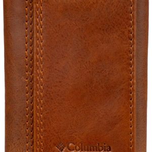 Columbia Mens Extra Capacity RFID Leather Trifold Wallet