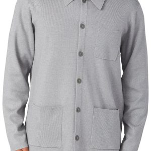 Kenneth Cole Mens Woven Long Sleeve Button Down Shacket