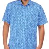 Tailorbyrd Men's Short Sleeve Spring Floral Buttoned Shirt