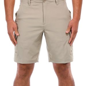 Reel Legends Mens Solid Tarpon Quick Dry Cargo Shorts