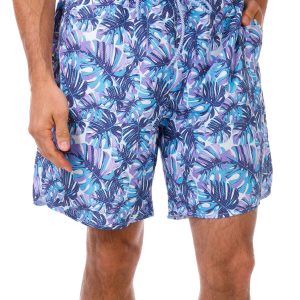Tailorbyrd Men's Tropical Leaves Volley Shorts