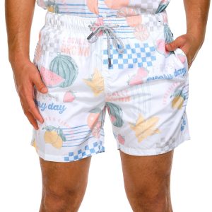 Vintage Summer Men's Ponji Swim Volley Shorts