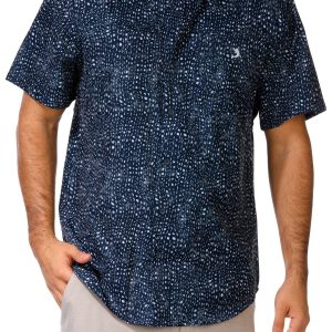 Reel Legends Men's HEIQ Hybrid Short Sleeve Button Down