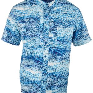 Reel Legends Mens Print Saltwater II Short Sleeve Shirt