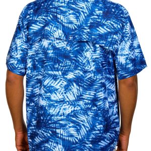 Reel Legends Mens Palm Print Short Sleeve Shirt