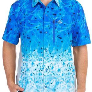Loco Skailz Mens Squid Performance Fishing Short Sleeve Top