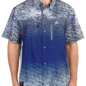 Loco Skailz Mens Print Performance Fishing Short Sleeve Top