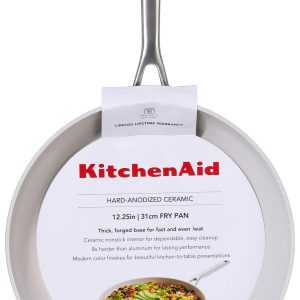 KitchenAid 12.25 in Ceramic Coated Open Frying Pan