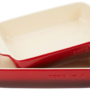Crockpot 2 Pc Stoneware Baking Pan Set