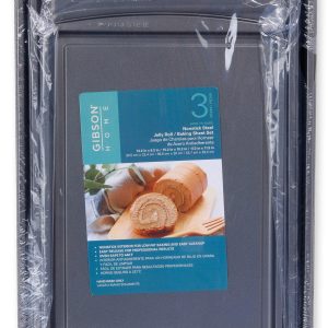 Gibson 3 Pk Nonstick Jellyroll Baking Sheets