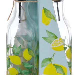 Home essentials 2 Pc Glass Oil & Vinegar Bottle Set