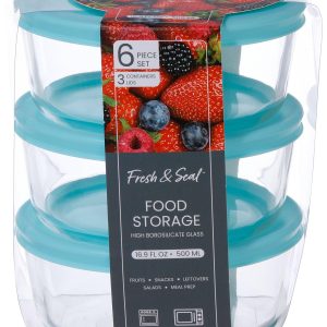Home Essential 16.9 FL OZ 6PC Containers with Lids