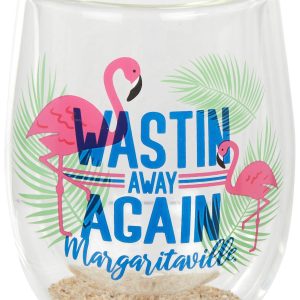 Margaritaville Wastin Away Again Stemless Wine Glass