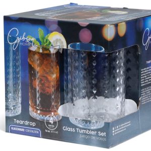 Gibson Home 4 Pc Teardrop Tumbler Set