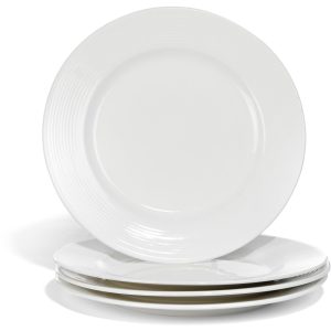 Home Essentials 4 Pk Porcelain Dinner Plates