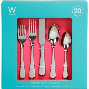 Wallace 20 Pc Continental Classic Flatware Set