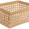 Baum Rectangular Natural Cane & Bamboo Basket