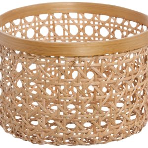 Baum Round Natural Cane & Bamboo Basket