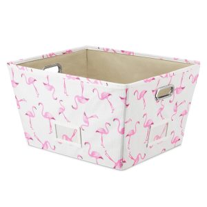 Whitmor Large Flamingo Storage Canvas Tote