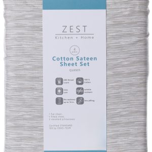ZEST Kitchen + Home 400 Thread Count Cotton Sheet Set