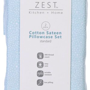 ZEST Kitchen + Home 2 Pk Cotton Sateen Pillowcase Set