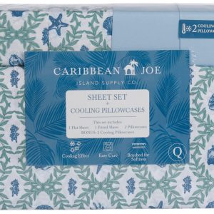 Caribbean Joe 6 Pc Cooling Seaweed Trellis Sheet Set