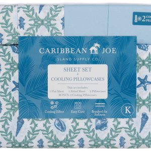 Caribbean Joe 6 Pc. Cooling Seaweed Trellis Sheet Set