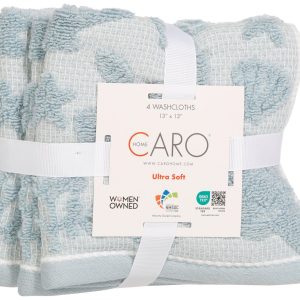 Caro Home 4 Pk Ultra Soft Washcloths