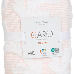 Caro Home 2 Pk Delphine Ultra Soft Hand Towels