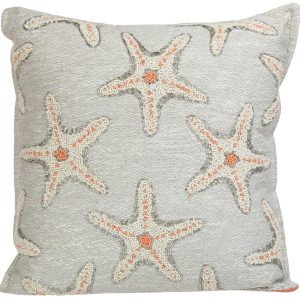 Coastal Home Embellished Starfish Decorative Pillow