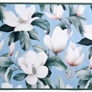 Nourison 27x45 Light Blue & White Floral Accent Rug