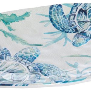 Coastal Home 17 in Sea Turtles Oval Serving Platter