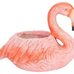Three Hands Corp. 15 in Flamingo Garden Figurine Planter