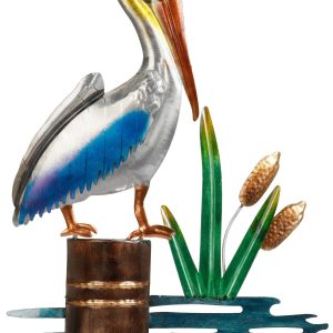 Regal Arts & Gifts 20-Inch Pelican Metal Wall Decor