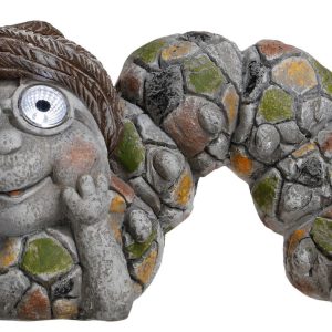 Sagebrook Home 15 in Solar Caterpillar Garden Figurine