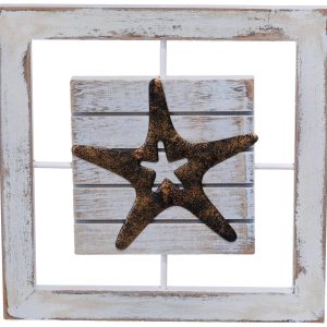 Beach Combers 10 in Cutout Wooden Sea Star Decor