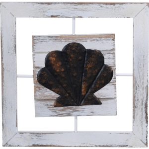 Beach Combers 10 in Hanging Seashell Wall Accent Frame
